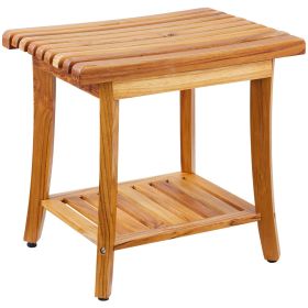 VEVOR Teak Shower Bench 20 x 14.3 x 17.9 in Wood Shower Stool Chair for Bathroom VEVOR Teak Shower Bench 20 x 14.3 x 17.9 in Wood Shower Stool Chair for Bathroom
